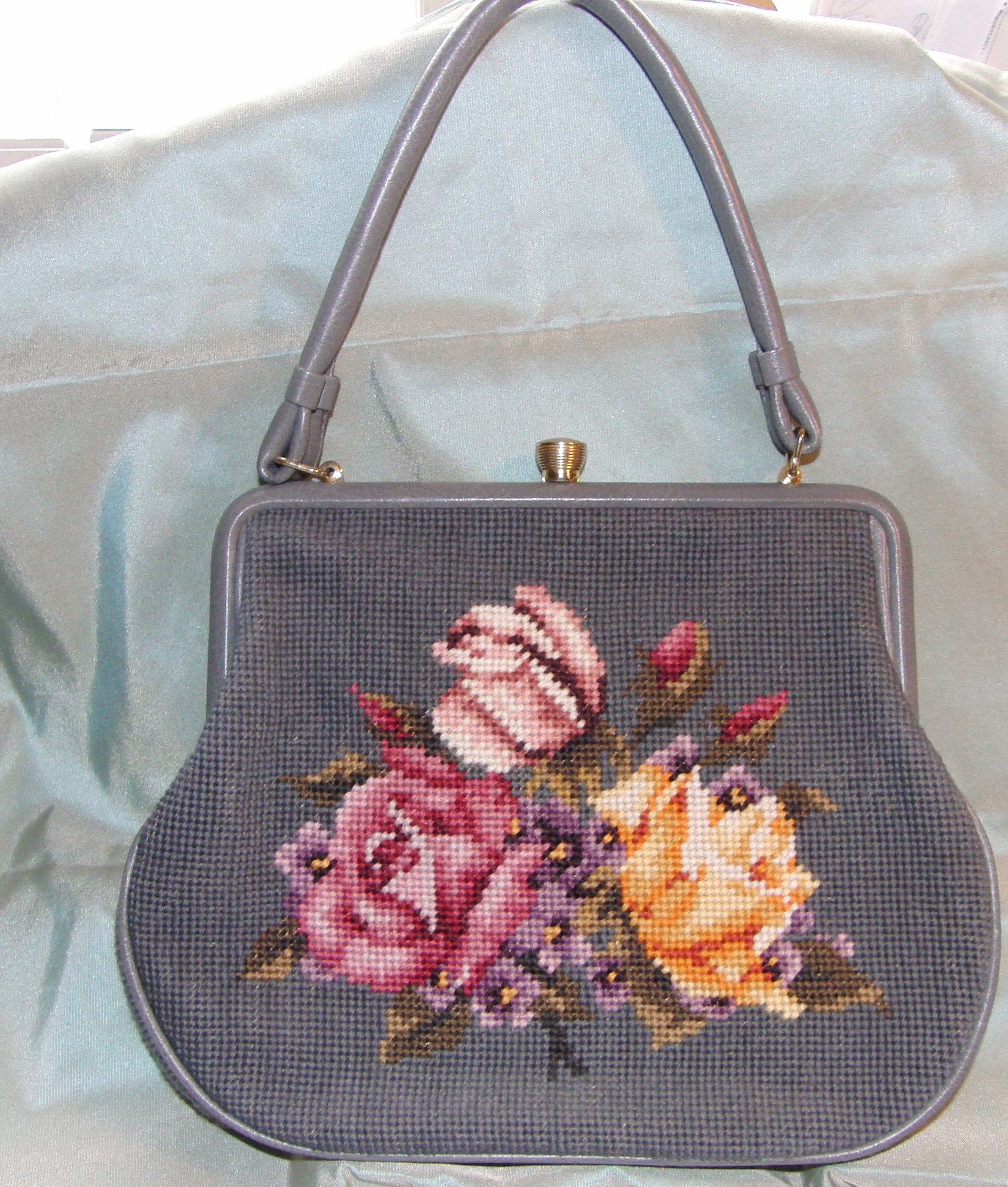 Petit point Tasche Handarbeit