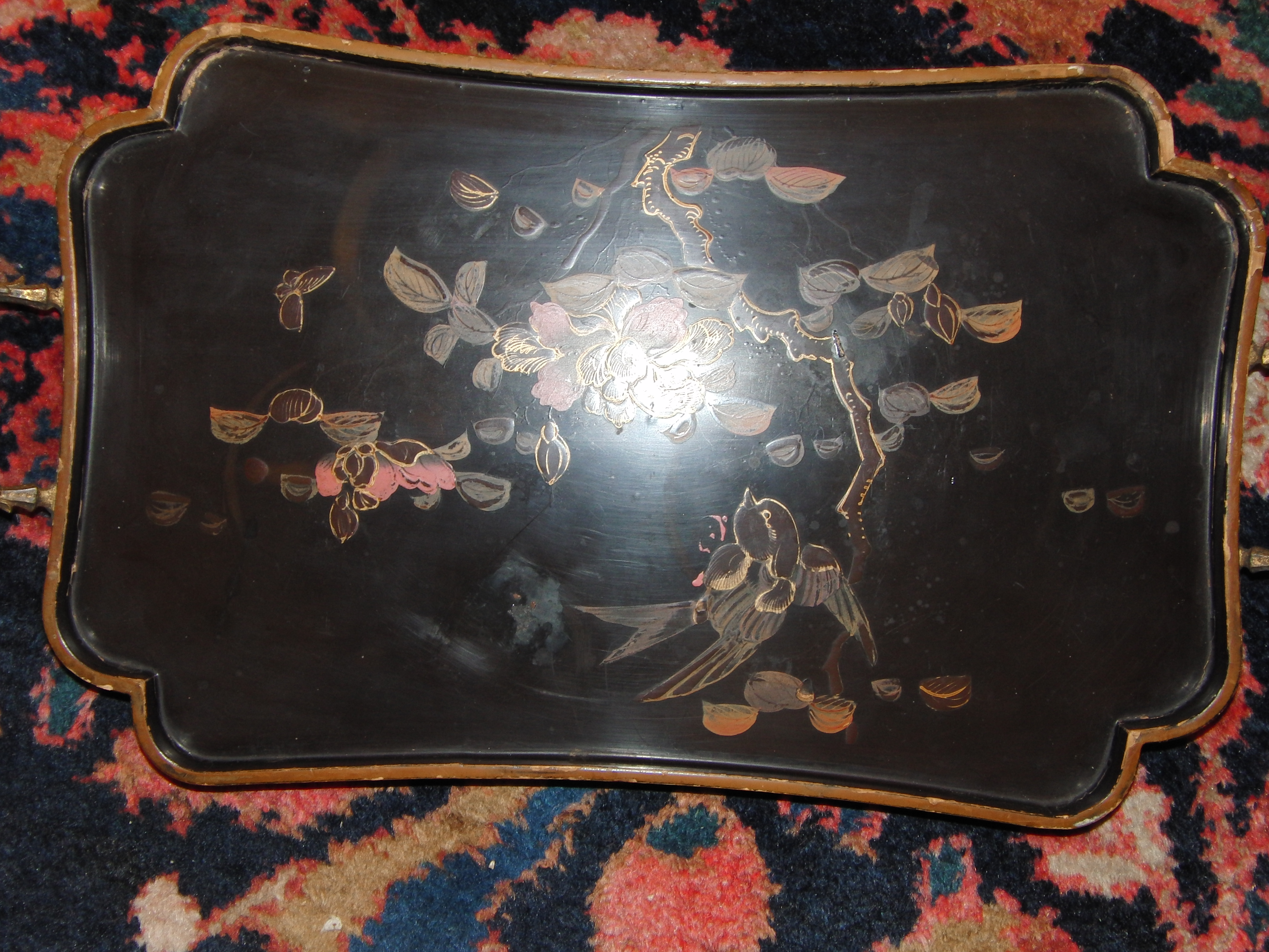 antikes Lack Tablett