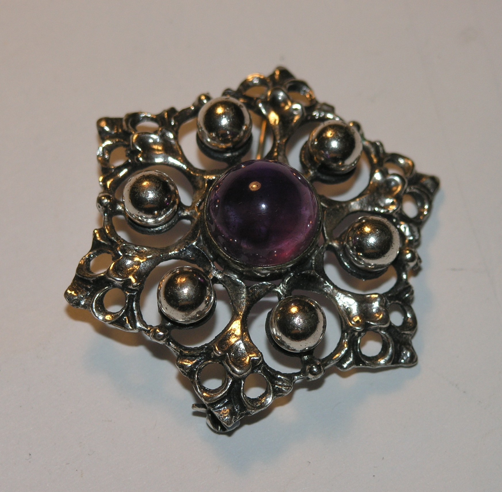 Amethyst Brosche Brooch