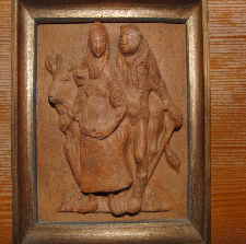 Kachel uralt Bauernpaar