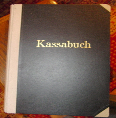 Unbenutztes Kassenbuch antike Buchfhrung