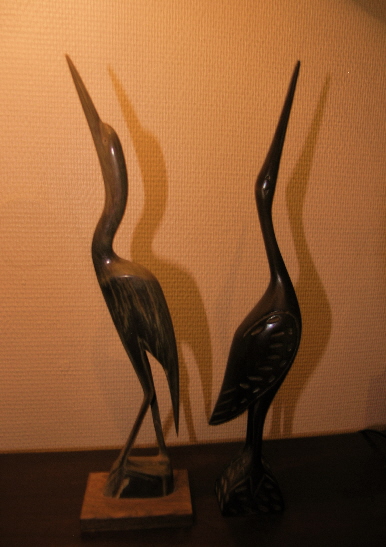 Kraniche Horn Vintage geschnitzt 