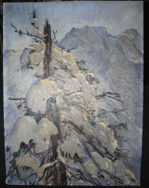 Winter Painting antique Mater of light