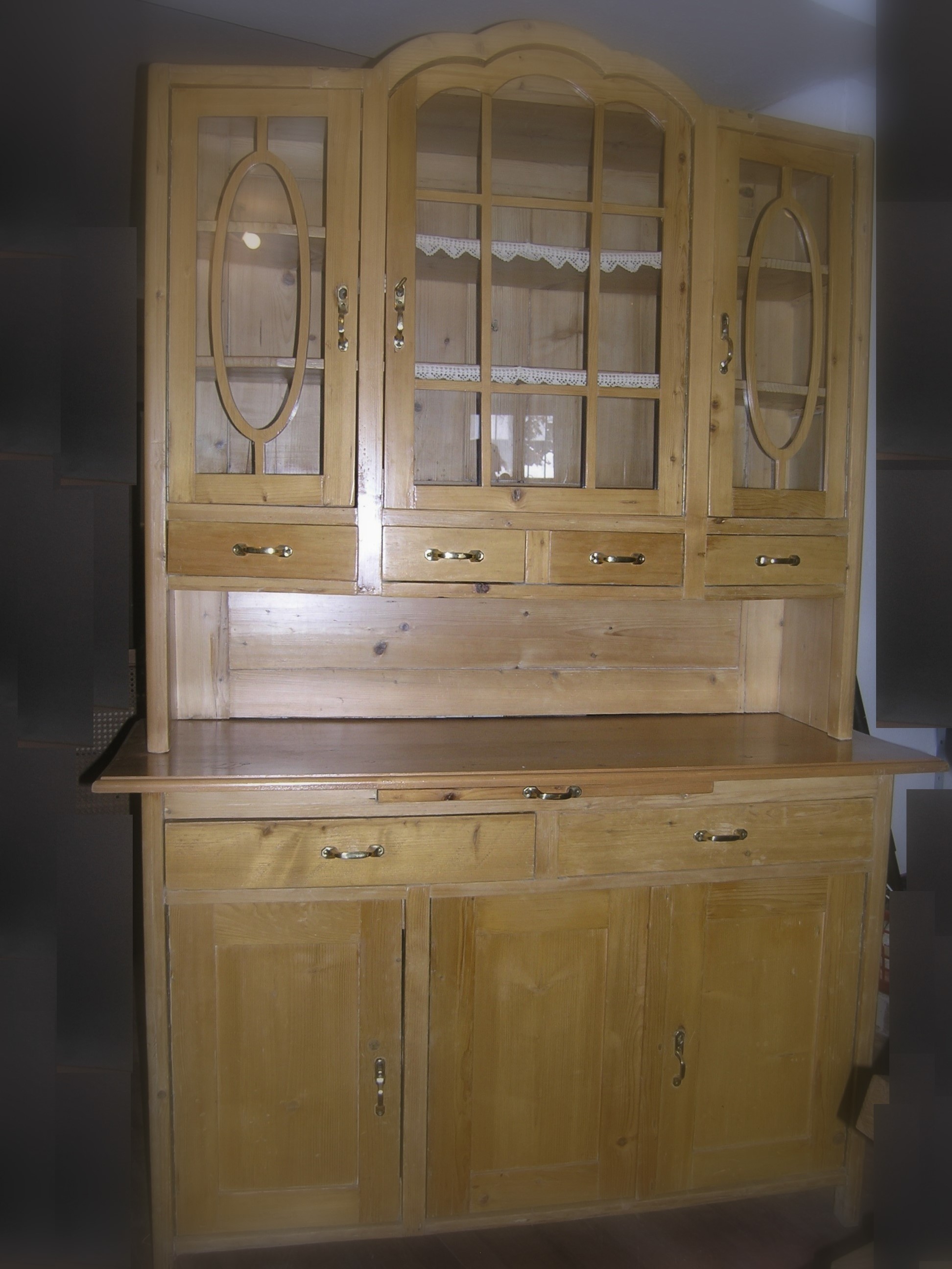 Jahrhundertwende Weichholzschrank Kchenbuffet